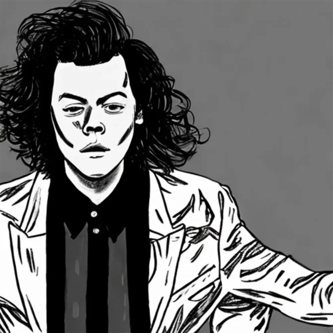Harry Styles in the style of David Shrigley     3